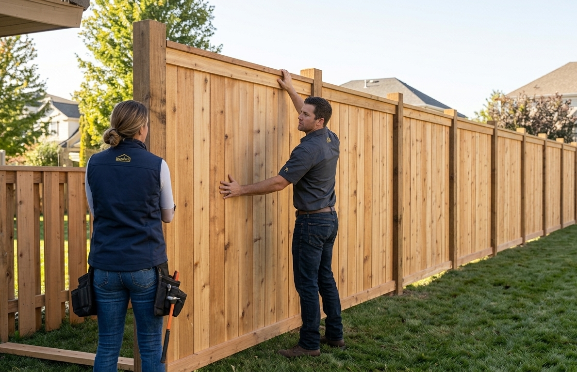 Quality fence installation by BuiltRight